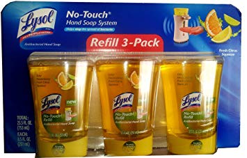 Lysol No-Touch Hand Soap System Fresh Citrus Squeeze - 3 Pack Refill