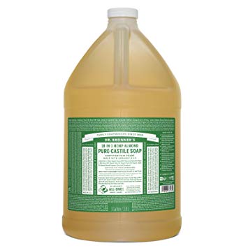 Dr. Bronner’s Pure-Castile Liquid Soap – Almond, 1 Gallon