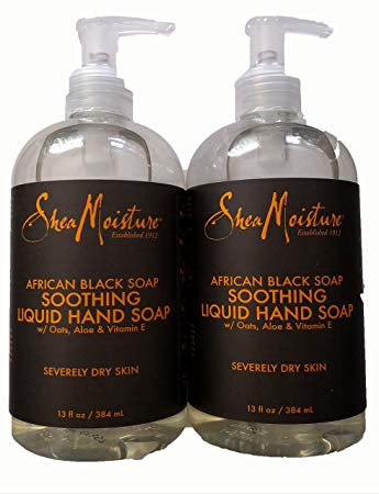 Shea Moisture African Black Soap Soothing Liquid Hand Soap (2 Pack)
